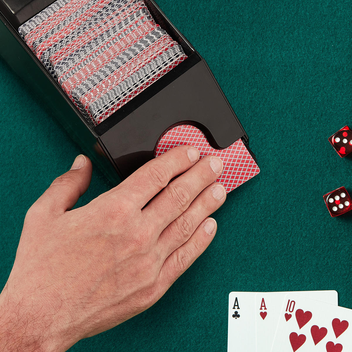 KARTENSCHLITTEN - Schwarz, Kunststoff/Metall (10/25cm) - Relaxdays