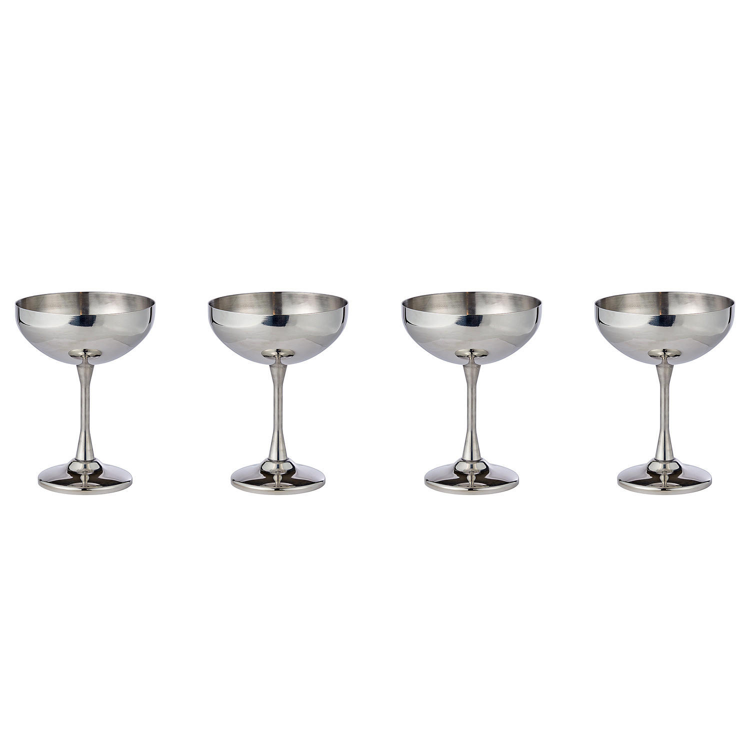 COCKTAILGLÄSER (4er Set) Manhattan Lounge 260 ml - Silberfarben, Metall (0.26L) - Butlers