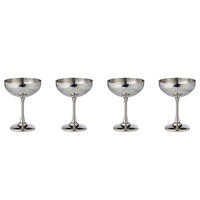 COCKTAILGLÄSER (4er Set) Manhattan Lounge 260 ml - Silberfarben, Metall (0.26L) - Butlers