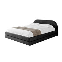 POLSTERBETT mit Bettkasten und Lattenrost, Bett mit Matratze H3/H4 - LERIS-v1 120x200 Schwarz - Schwarz, Holzwerkstoff/Textil (120/200cm) - ALTDECOR