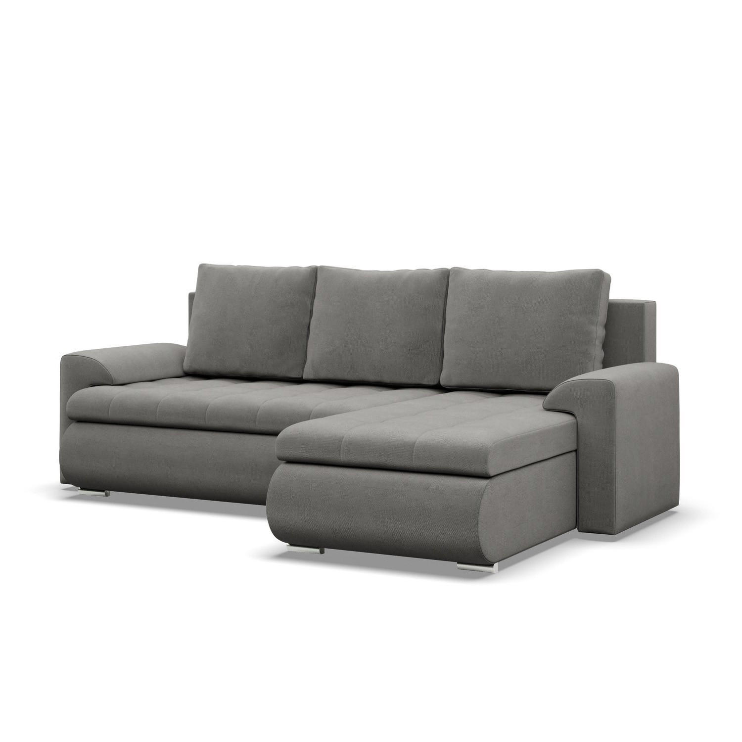 ECKSOFA RECHTS MIT SCHLAFFUNKTION FORESTA, Hellgrau - Hellgrau, Textil (230/159cm) - Mebligo