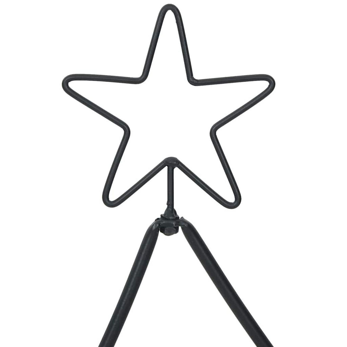 WEIHNACHTSBAUM Metall 65.5/24/150 Cm Schwarz Stahl - Schwarz, Metall (150cm) - vidaXL