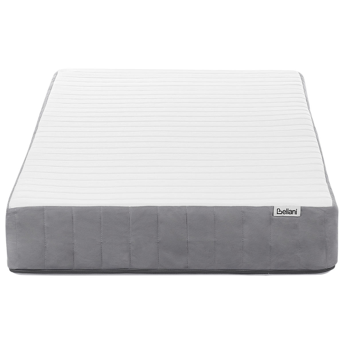 MEMORYSCHAUM-TASCHENFEDERKERNMATRATZE H2/3 Mittel 90/200 cm Breez - Weiß, Textil (90/200cm) - Beliani