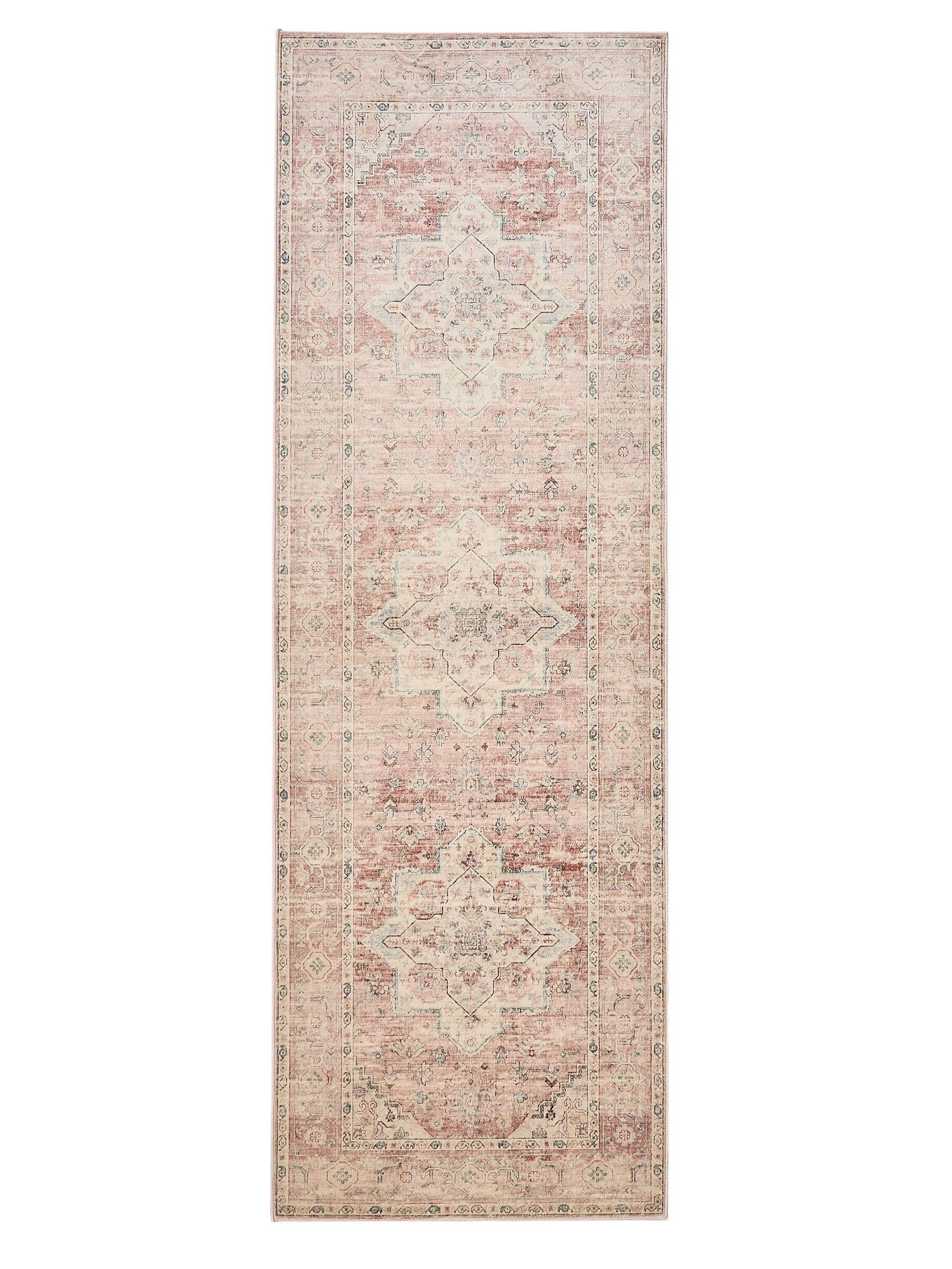 VINTAGE-LÄUFER Miray waschbar 80/240 cm - Rosa, Kunststoff (80/240cm) - benuta Nest