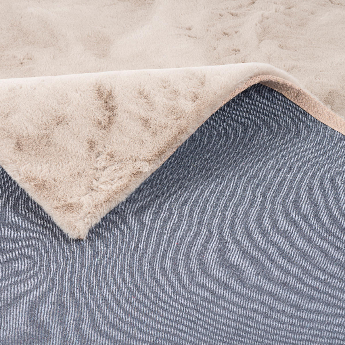 FELLTEPPICH LUXUS SUPER SOFT PLUSH - Beige, Textil (120/170cm) - Pergamon