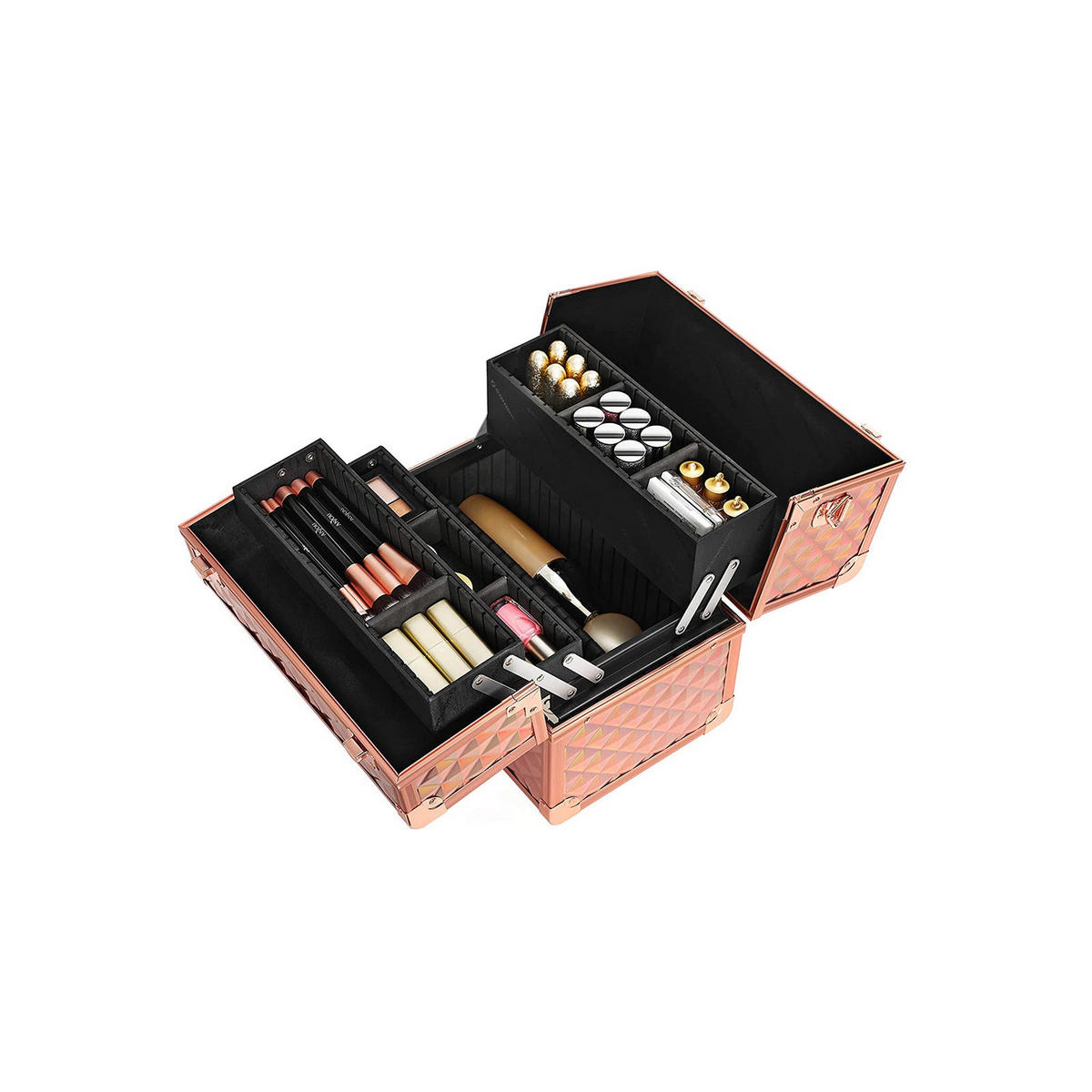 KOSMETIKKOFFER - Goldfarben, Holzwerkstoff (19/24/30cm) - Hansiro