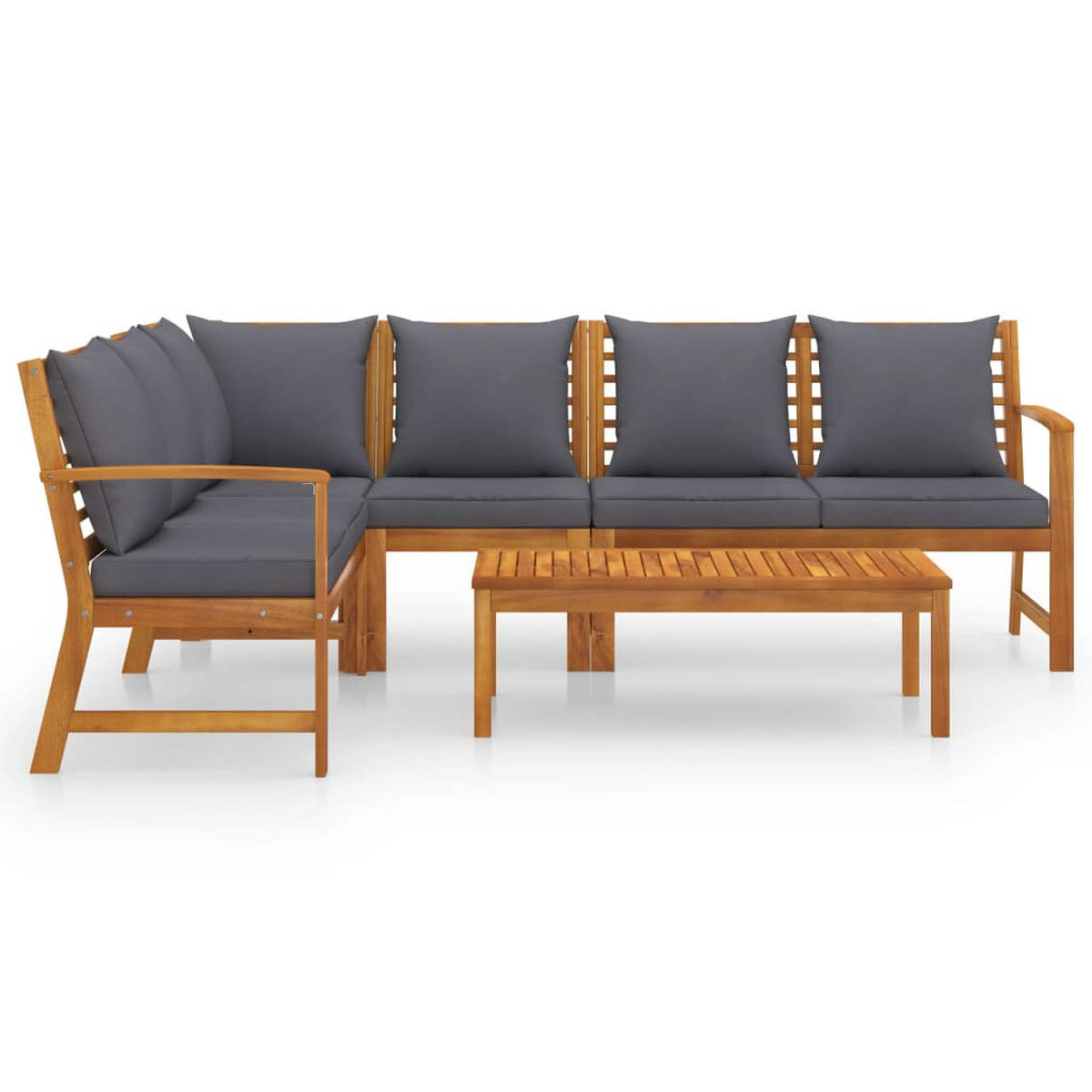 GARTENSET Reichmann 5-teilig - Grau, Holzwerkstoff - Nettlife