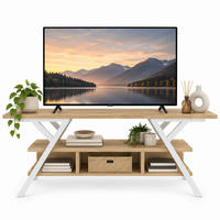 TV Stand Minerva Weiß Eiche - Eichefarben/Weiß, Holzwerkstoff (120/55/35cm) - Decorotika