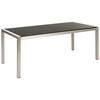 GARTENTISCH Aluminium schwarz 180/90 cm Vernio - Schwarz, Holz (180/90/76cm) - Beliani