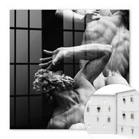 SCHLÜSSELBOX Weiß 30x30 cm – Türöffnung nach rechts - Stein Emotionen - Schwarz, Metall (30/30/5cm) - TULUP