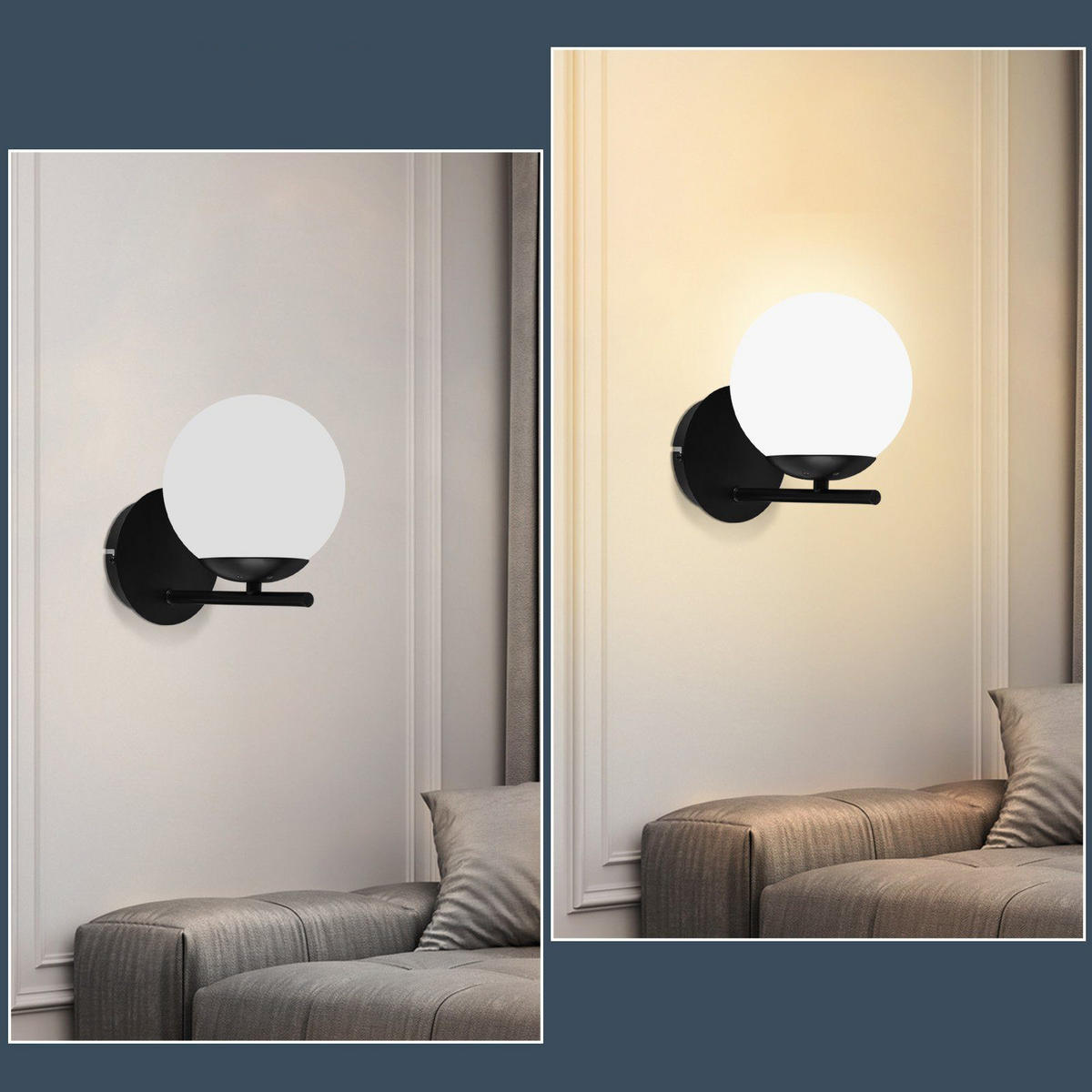 WANDLEUCHTE Granite 20/12/19.5 cm - Weiß, Metall (12/19.5/20cm) - ZMH