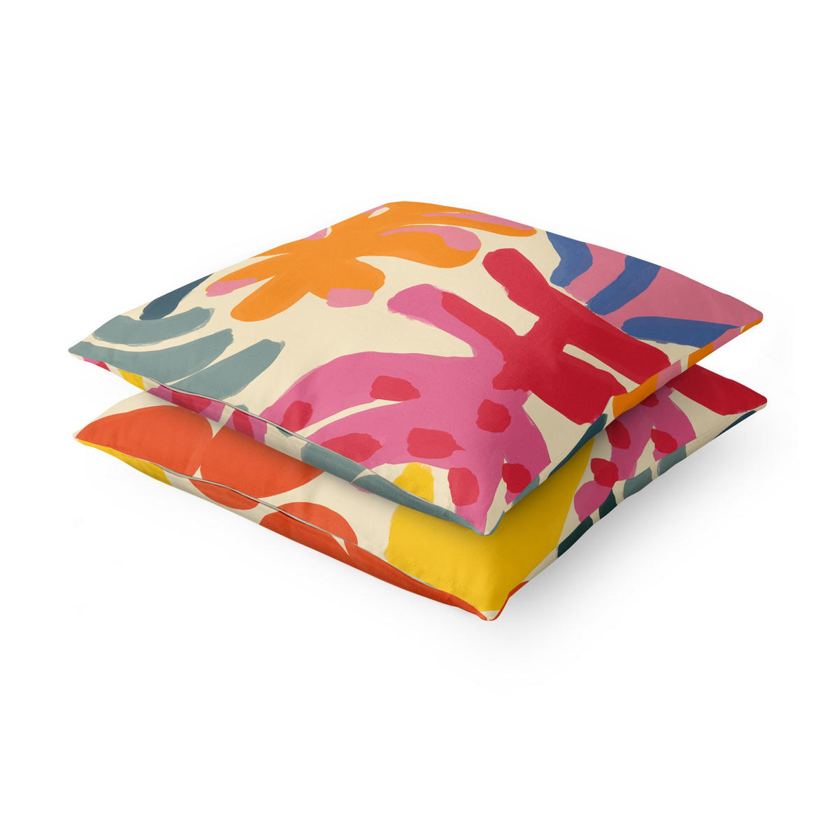 DEKOKISSEN 2er-Set Bunte Formen Duo 40/40 cm - Multicolor, Textil (40/40cm) - Bilderwelten