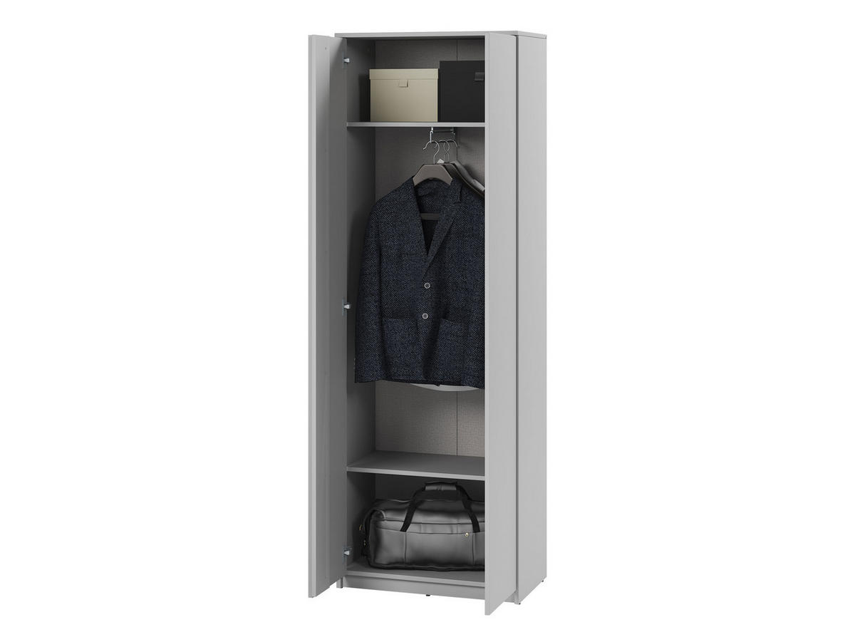 KLEIDERSCHRANK Simply SM01 - Grau, Holzwerkstoff (69/200/40cm) - MIRJAN24