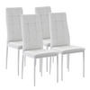 STUHL 4er-Set Chelsea Weiß - Weiß, Leder/Metall (51/97/42cm) - VS Venta-stock