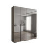 DREHTÜRENSCHRANK 236.7/200/47 4-türig - Kaschmir/Schwarz, Holz/Metall (200/236.7/47cm) - Abiks Möbel