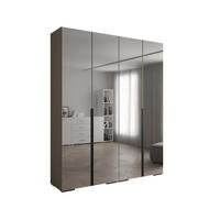 DREHTÜRENSCHRANK 236.7/200/47 4-türig - Kaschmir/Schwarz, Holz/Metall (200/236.7/47cm) - Abiks Möbel