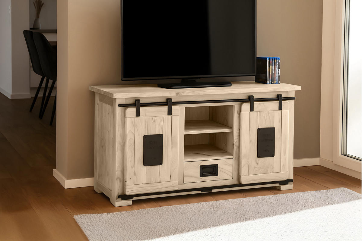 LOWBOARD LIBRO - Beige, Holz (128/70/45cm) - SAM