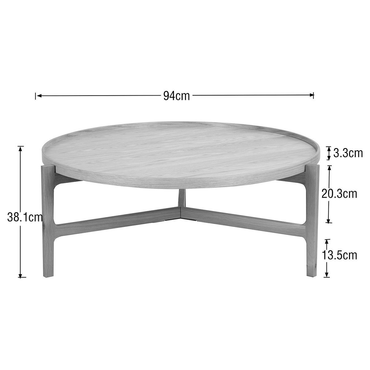 COUCHTISCH - Echtholzfurnier - Eiche - Braun, Holzwerkstoff (94/94/38cm) - home24
