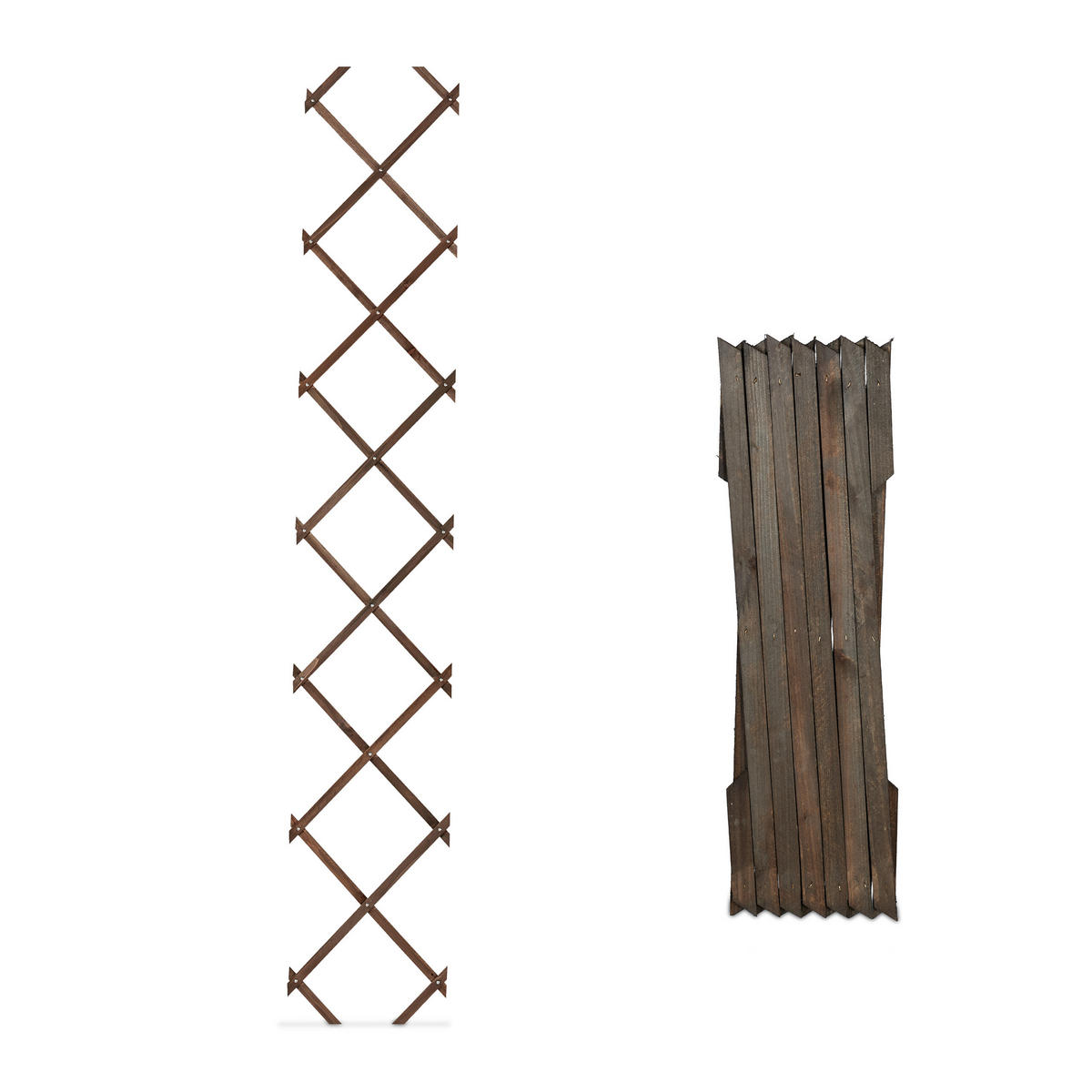 3XRANKGITTER - Braun, Holz (30/180/1cm) - Relaxdays