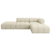 ECKSOFA modulares Sofa Kerru-L1 - 285x190x70 cm Beige Bouclé - Beige, Holzwerkstoff/Textil (285/190cm) - ALTDECOR