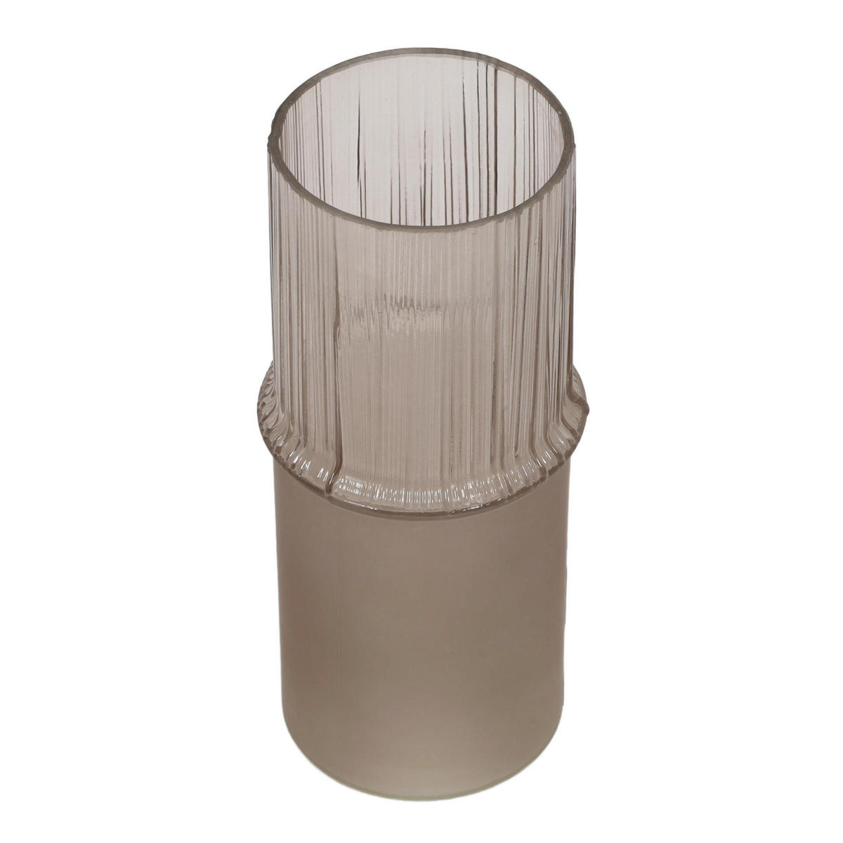 VASE aus Glas Tube Matte 10,8/10,8/25 cm - Schwarz, Glas (25cm) - Home Styling Collection