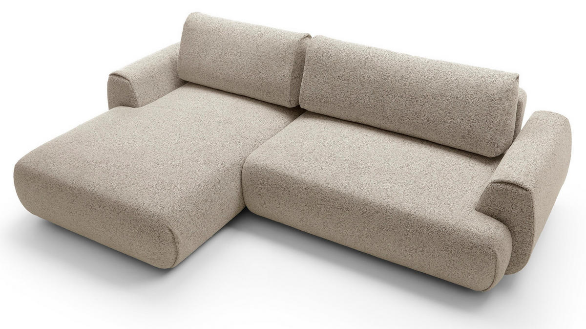 ECKSOFA mit Schlaffunktion 270 cm Ralto, Links, Beige - Beige, Holz (270/167cm) - Emporius