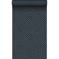 TAPETE 3D grafisches Motiv 50 x 900 cm - Blau, Papier (50/900cm) - Origin Wallcoverings