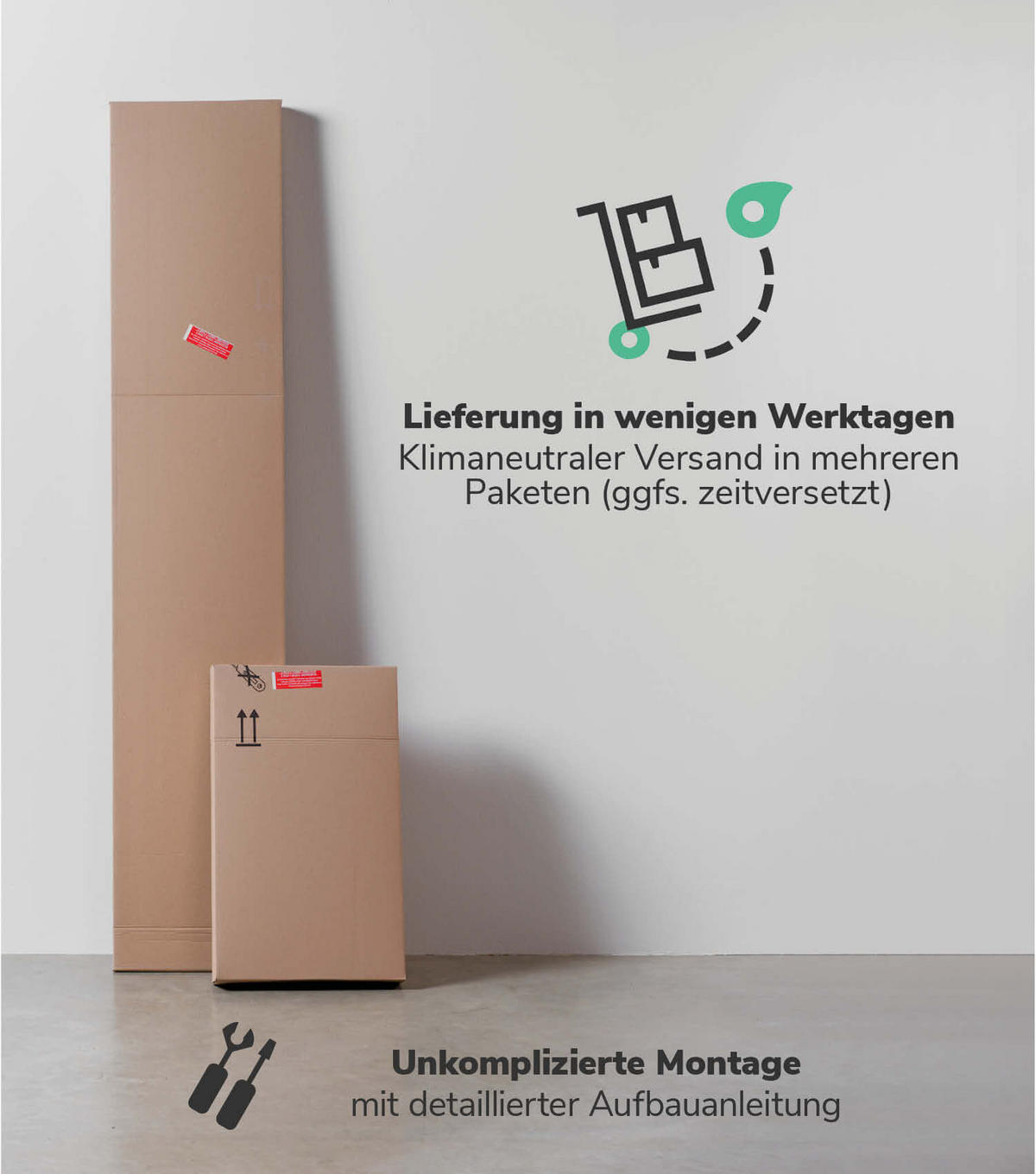 MEHRZWECKSCHRANK SET Der Allzweckwaffe - Anthrazit/Schwarz, Holzwerkstoff (60/180/34cm) - Mokebo