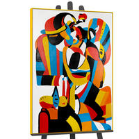 GEMÄLDE Ausdrucksform Schattenfugenrahmen Gelb 120x80 cm - Gelb, Holz (120/80cm) - YS-art gallery