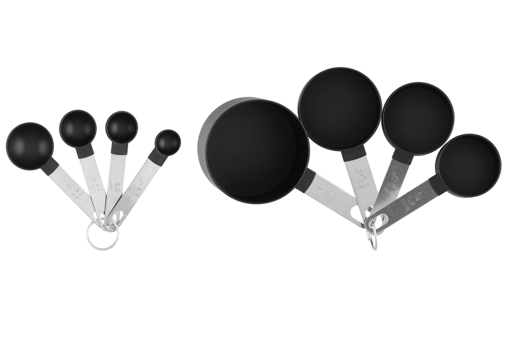 MESSBECHER 8-teilig - Schwarz, Kunststoff (250L)