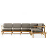 LOUNGESOFA ATREDA rechts - Grau, Holz/Textil (300/80/160cm) - KONSIMO®