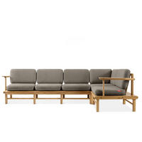 LOUNGESOFA ATREDA rechts - Grau, Holz/Textil (300/80/160cm) - KONSIMO®