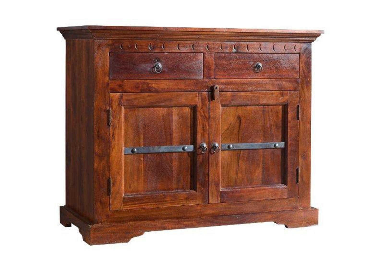 KOMMODE Akazie 107x50x88 nougat lackiert OXFORD #424 - Dunkelbraun, Holz (107/88/50cm) - Massivmoebel24