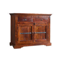 KOMMODE Akazie 107x50x88 nougat lackiert OXFORD #424 - Dunkelbraun, Holz (107/88/50cm) - Massivmoebel24