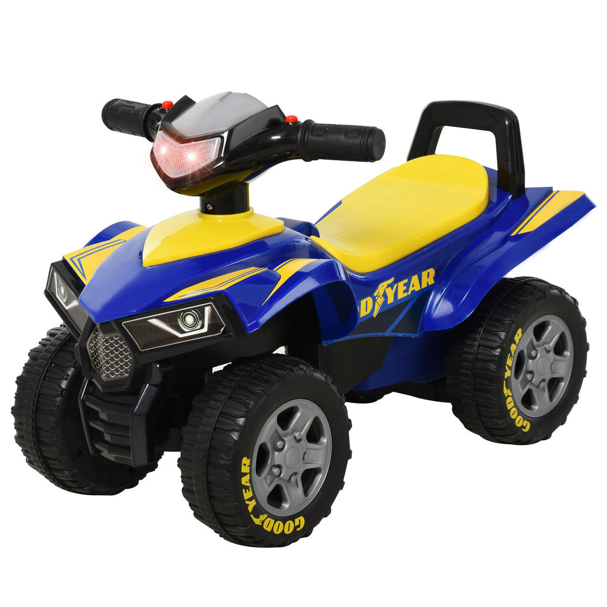 RUTSCHFAHRZEUG DE-16930 mit Licht & Sound Blau/Gelb - Blau, Kunststoff (60/31/42cm) - ComfortXL