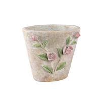 TOPF Annastasia Beige 28/19/25cm - Beige, Stein (25cm) - PTMD Collection