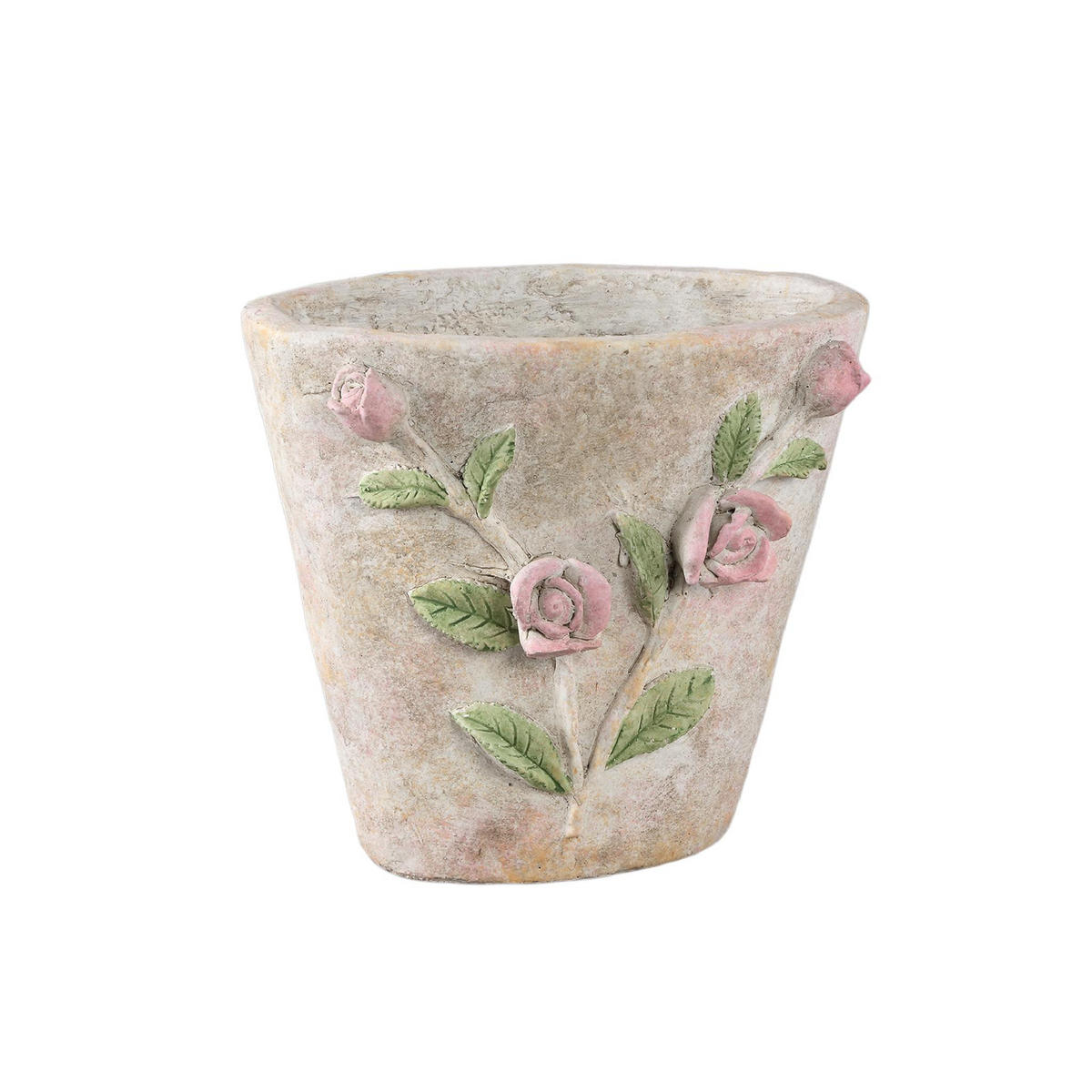 TOPF Annastasia Beige 28/19/25cm - Beige, Stein (25cm) - PTMD Collection