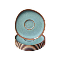 KAFFEEUNTERTASSEN Lave Glacé ø 15,2 cm 6er Set - Türkis, Keramik (15.2cm) - like.Villeroy & Boch