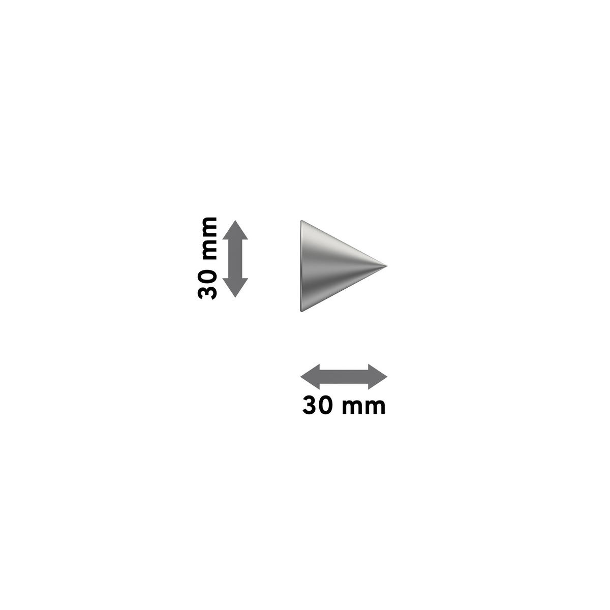 ENDSTÜCKE FÜR TELESKOP-GARDINENSTANGEN Cone 16/13 mm Ø Silbergrau, Packung 2 Stück - Silberfarben/Alufarben, Kunststoff (3/3/3cm) - INTERDECO