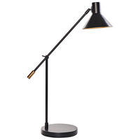 SCHREIBTISCHLAMPE Schwarz/Gold Pinkeen - Goldfarben/Schwarz, Metall (62/21/63cm) - Beliani