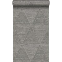 TAPETE verwitterte Metalldreiecke 53 cm x 10.05 m - Grau, Papier (53/1000cm) - Origin Wallcoverings