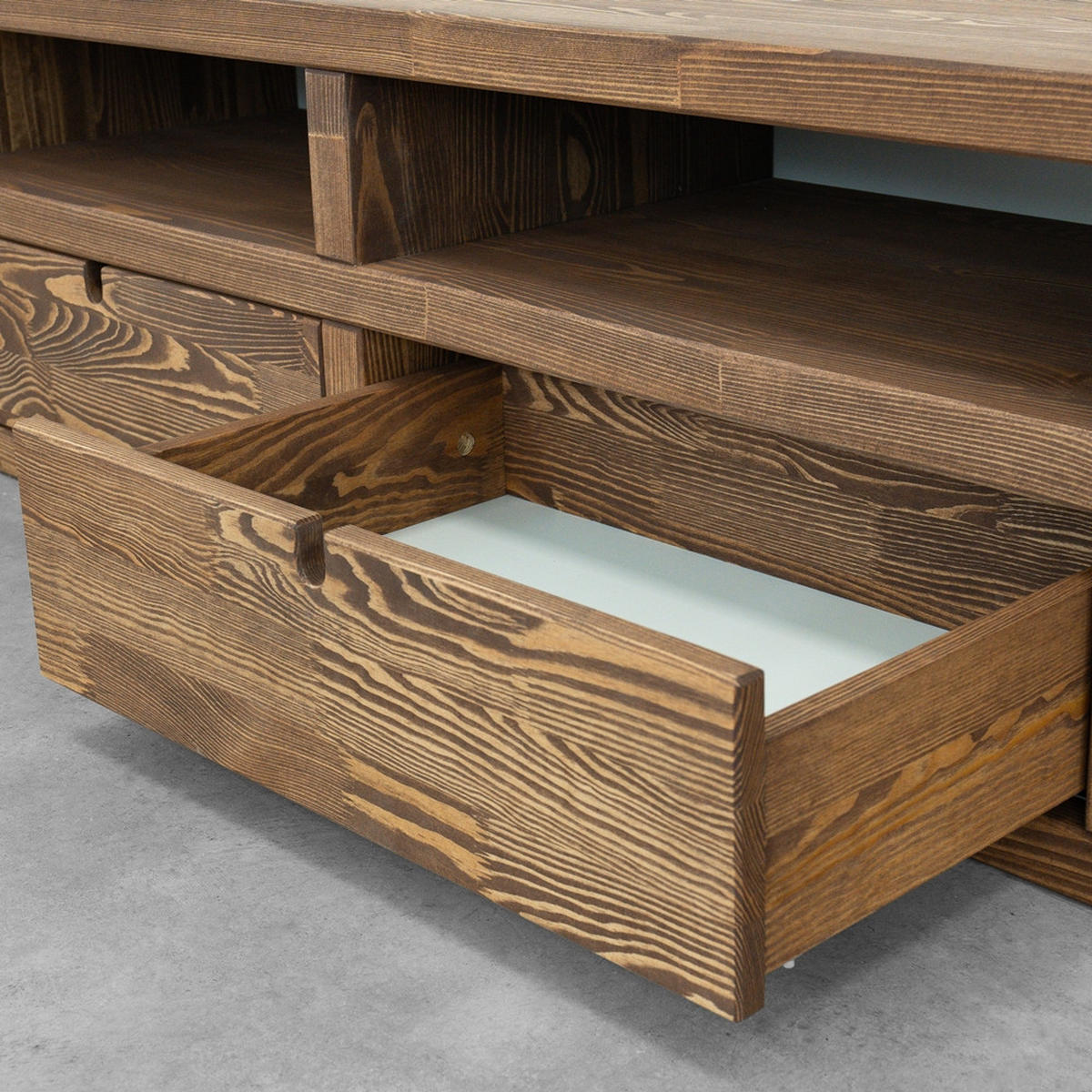 TV-SCHRANK aus Massivholz MARIKA 1 - Dunkelbraun, Holz (180/40/40cm) - Seart