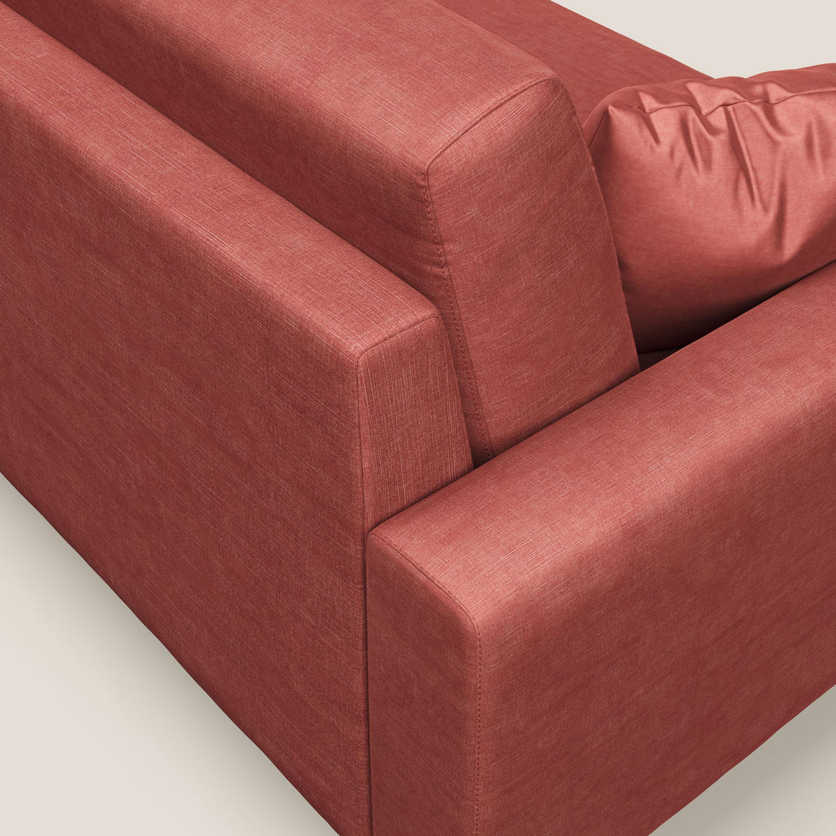 ECKSOFA Arthur - Rosa, Textil (224/91cm) - Divani.store