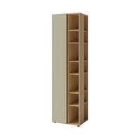 BÜCHERREGAL Lico mit 1 Tür und 10 Einlegeböden, Eukalyptus - Eukalyptusholzfarben, Holzwerkstoff (55/195/95cm) - Beautysofa