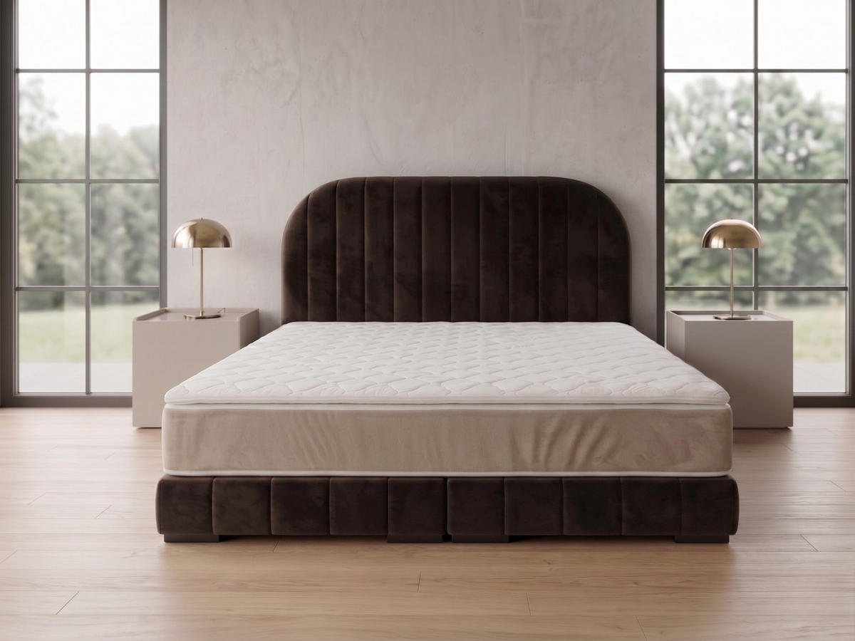 POLSTERBETT LEON3 160x 200 cm Farbe: Braun - Braun, Textil (160/200cm) - A&J MöbelLand