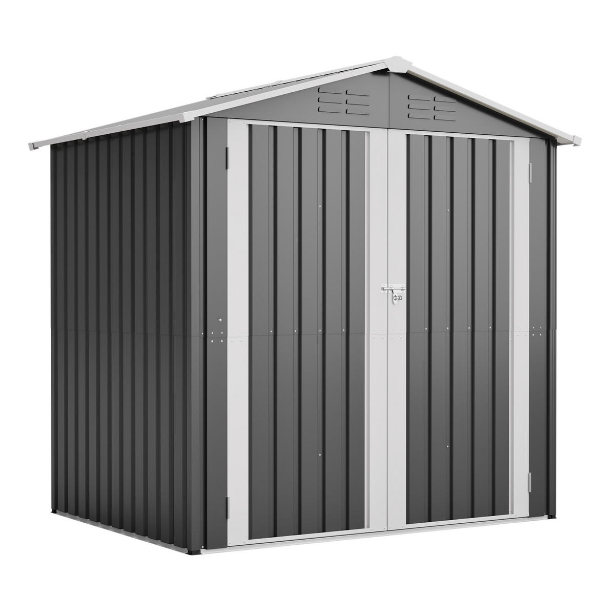 GARTENHAUS Metall 142x185 cm Grau - Grau, Metall (142.3/185/185.4cm) - ComfortXL