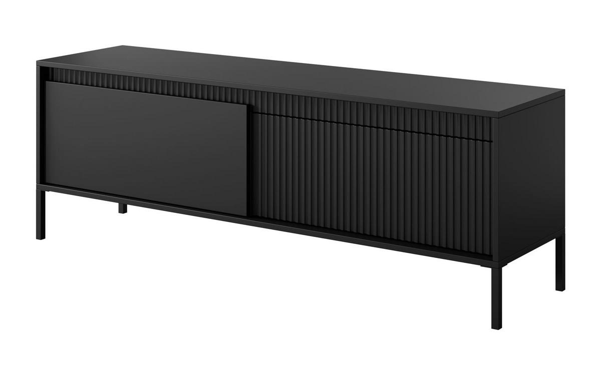 LOWBOARD Senso schwarz 154 / 40 / 54cm - Schwarz, Holz/Holzwerkstoff (154/40/54cm) - Feldmann-Wohnen