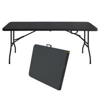 KLAPPTISCH 180 cm Schwarz - Schwarz, Kunststoff (180/73.6/73.6cm) - ComfortXL