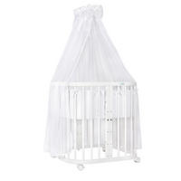 BABYBETT WHITE, 7in1 mit Matratze - Weiß, Holz (73/123cm) - waldin