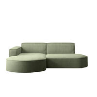ECKSOFA Modena Studio, Cord Stoff Hellgrün Links - Hellgrün, Holzwerkstoff/Textil (165/236cm) - Kaiser Möbel
